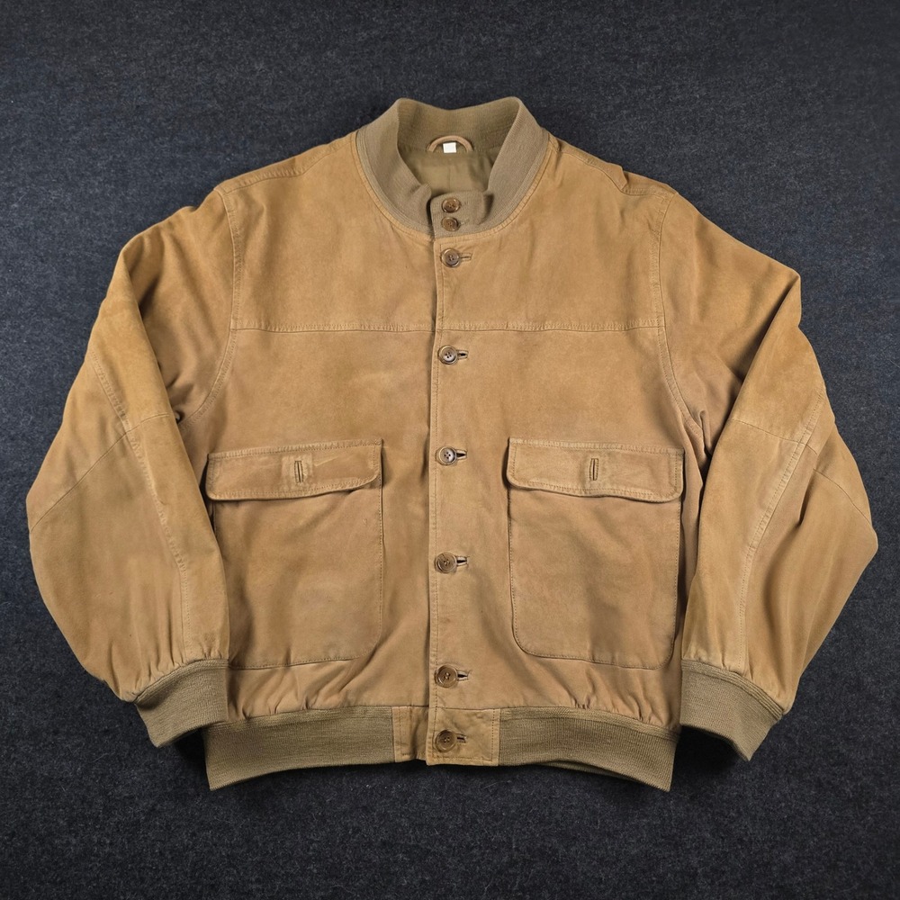 Vintage Carroll Co Blouson Suede Leather Jacket Classic Made in Italy Men's 46